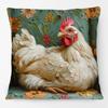 Animals On Vintage Sofa Cushion Cover Parrot Cockatoos  Pig Goose Chicken Dog Painting Art Print Pillow Case