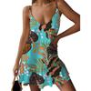 YYFS Women's Fashion Summer Spring Solid Color Print Sleeveless V-Neck Loose Waistline Casual Dresses