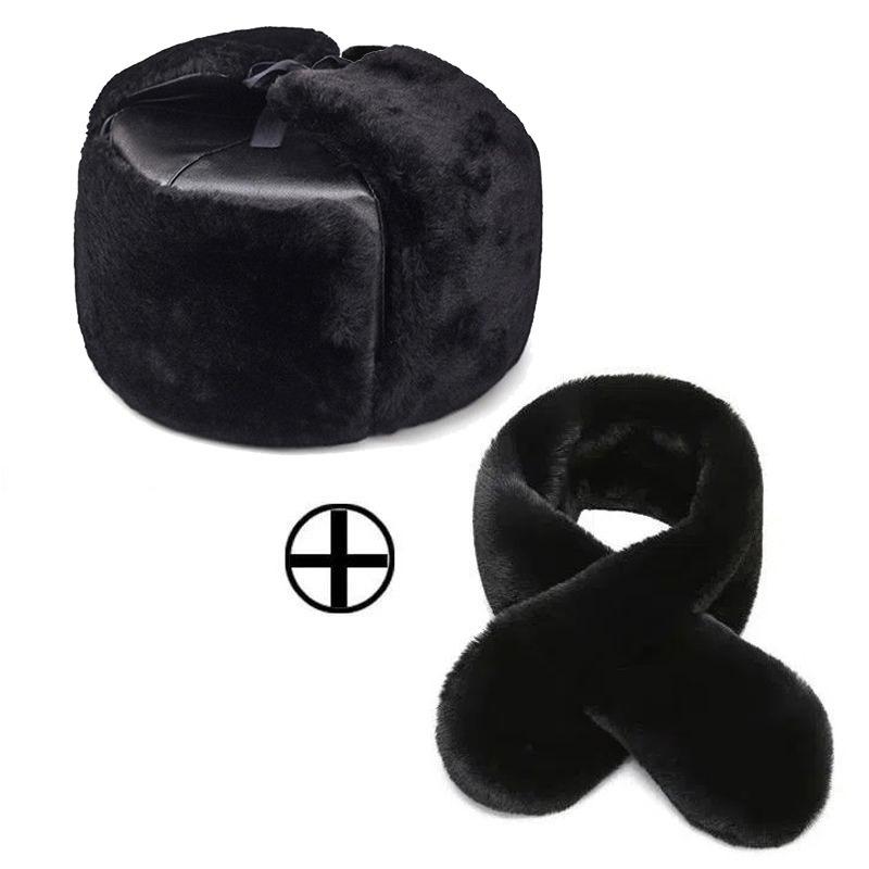 Hat men keep warm in winter, thickened ear protectors, elderly hats, military hats, middle and old cotton hats, outdoor cold protection and warmth