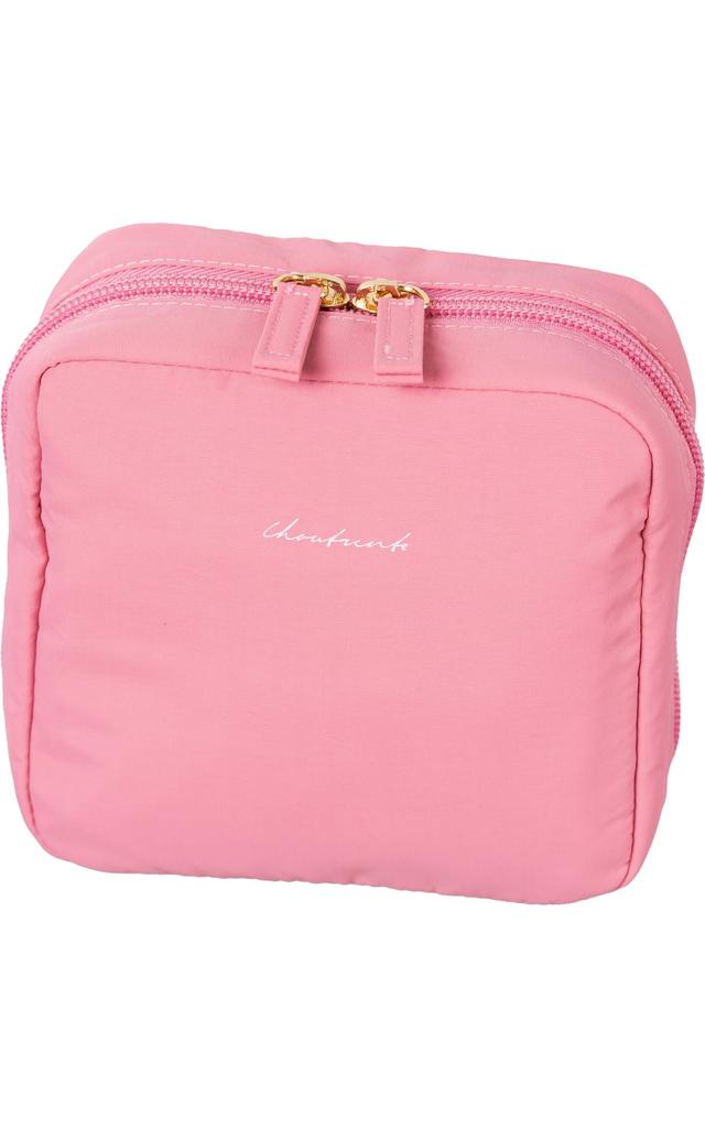 choutrente Cosmetic Makeup Accessory Pouch for Stands Up Pouch, Pouch, Women, (Rose Pink)