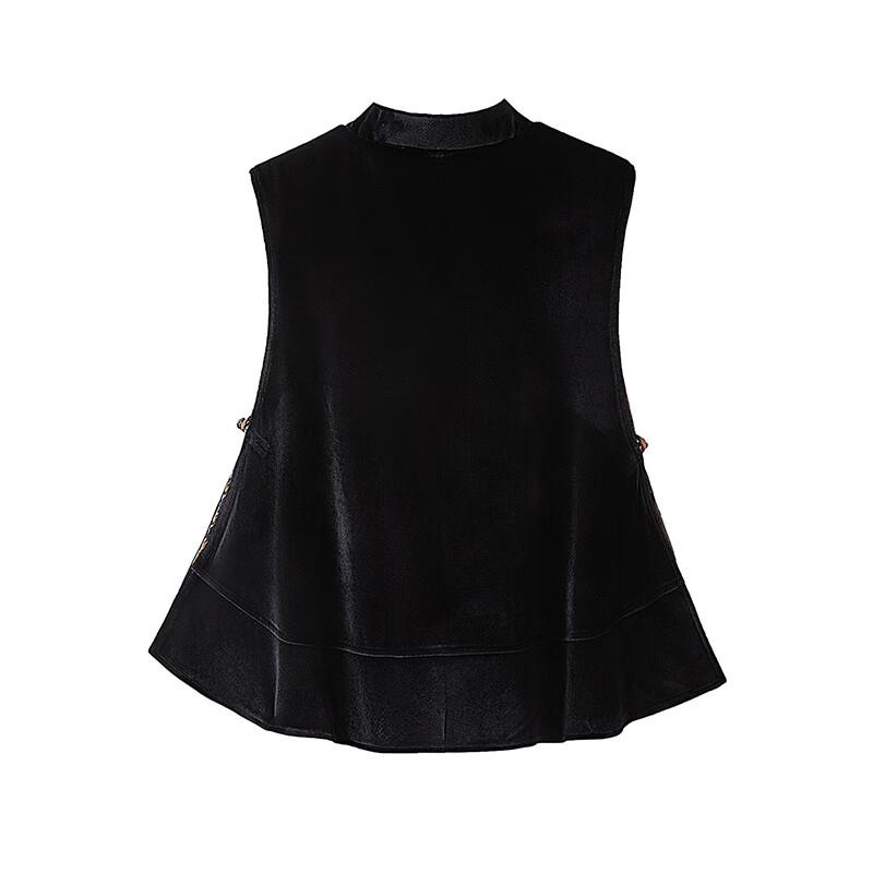 SiBaiShe Women's New Chinese Style Printed Patchwork Vest