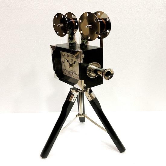 Brass Table Wooden Stand Projector Clock Nautical Style Maritime Ship Desk Clock Home Decor