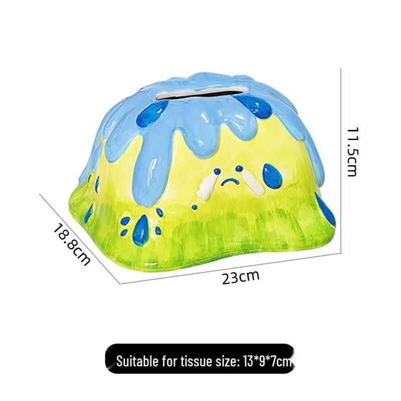 

Cute Blue Volcano Decorative Tissue Box