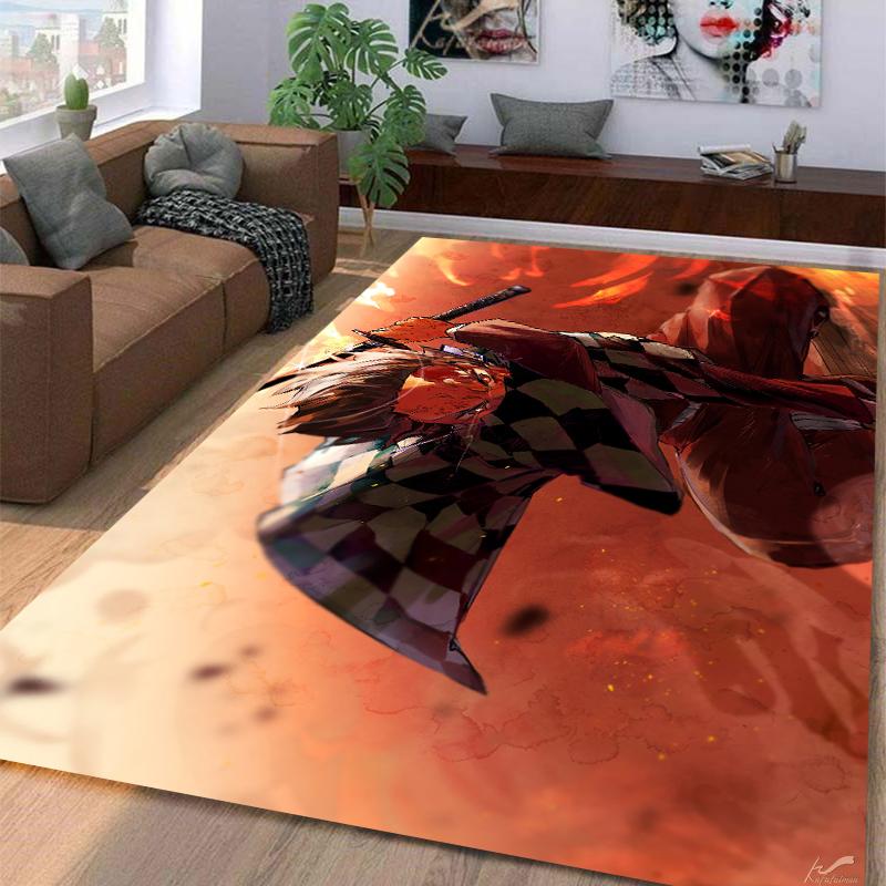 Demon SlayerKamadoTanjirou Carpet Multi-size Carpet for Living Room Bedroom Kid's Room Home Decor Area Rug Non-slip Mat Sofa Mat