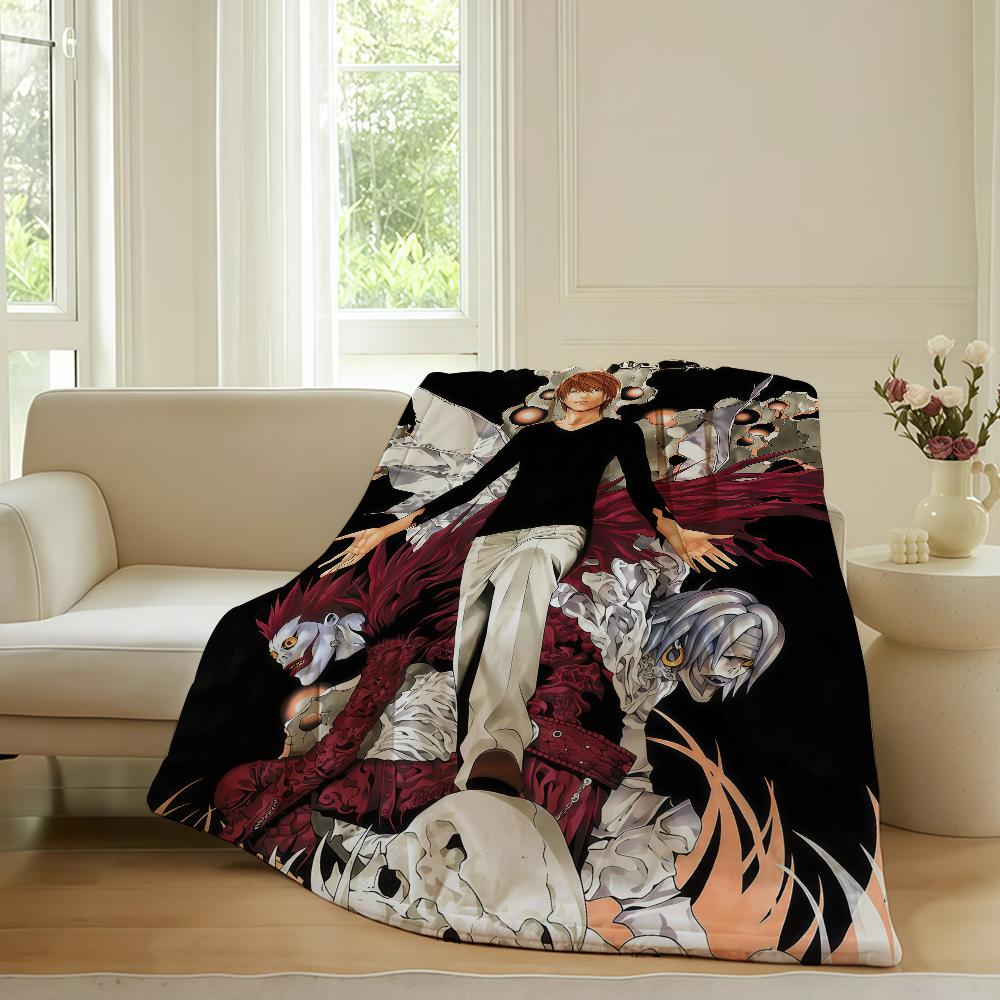 Adventure Anime Death Note Blanket For Sofa Office Bed Plane Travel Sleep Read Relax Camping Soft And Warm