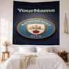 Manchester City Custom Your Name Wall Decor Tapestry Art For Pet Memorial Birthdaywedding Party Backdrop Family Gift