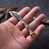 NEW Mini Stainless Steel EDC Knife Portable Outdoor Camping Unboxing Keychain Knife with Leather Case Holiday Gift
