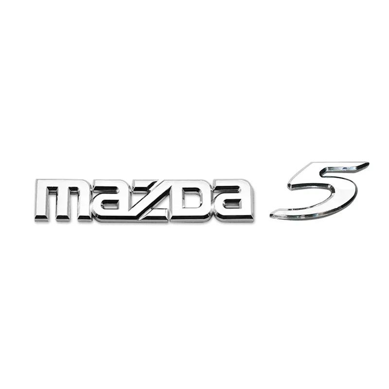 ABS Auto Stříbrné Chromové Vnější Doplňky Pro Mazda 3 5 6 8 Auto Zadní Kufr Písmena Abecedy Označení Značka Znak Logo Samolepka