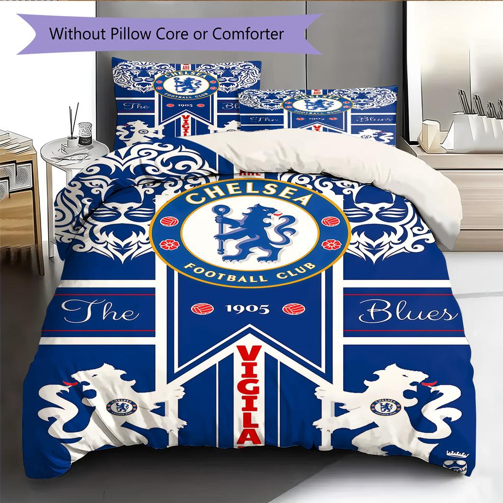 The Blues logo  Pattern Bedding Quilt Set Quilt Cover Pillowcase Home Decoration Birthday Gift (1 * duvet cover + 2 * pillowcase, without core)