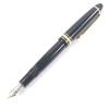 Great MONTBLANC Fountain Pen Meisterstck Cap Type Black Gold 14K Mens Used