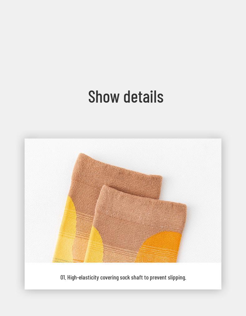 French Retro Abstract Cotton High-Top Mid-Calf Socks for Women - Autumn/Winter Trendy Oil Painting Design