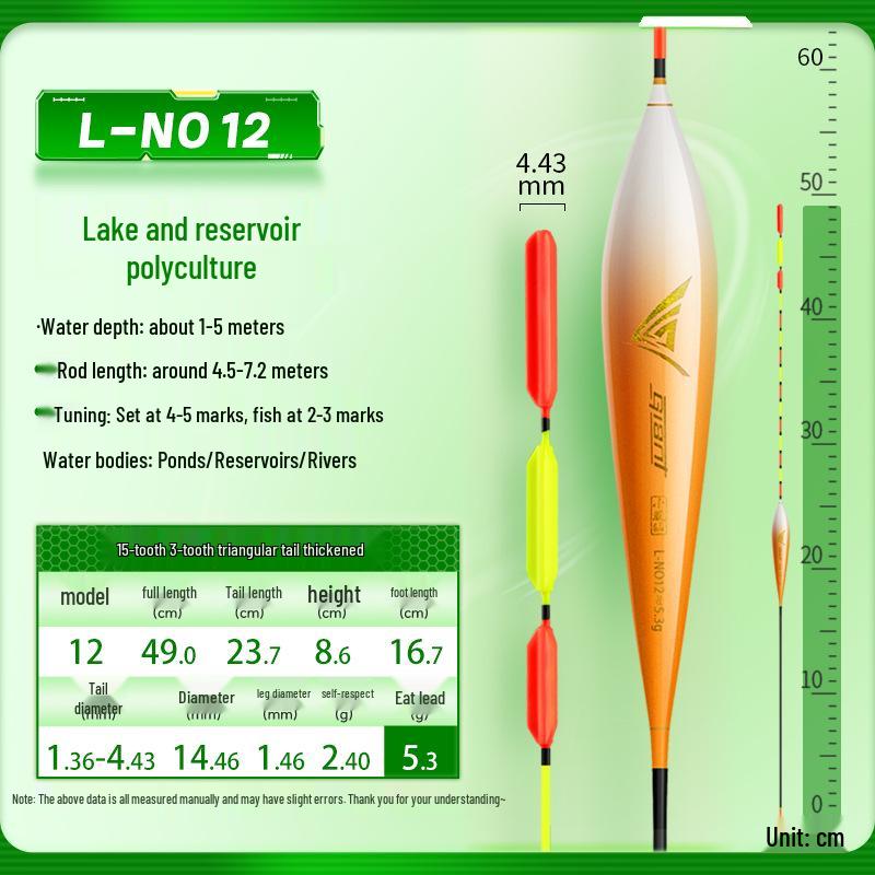 Xiao Feng Xian Triangle Tail Fishing Float: Eye-catching Thickened Tail for Wild Fishing, Ideal for Crucian Carp.