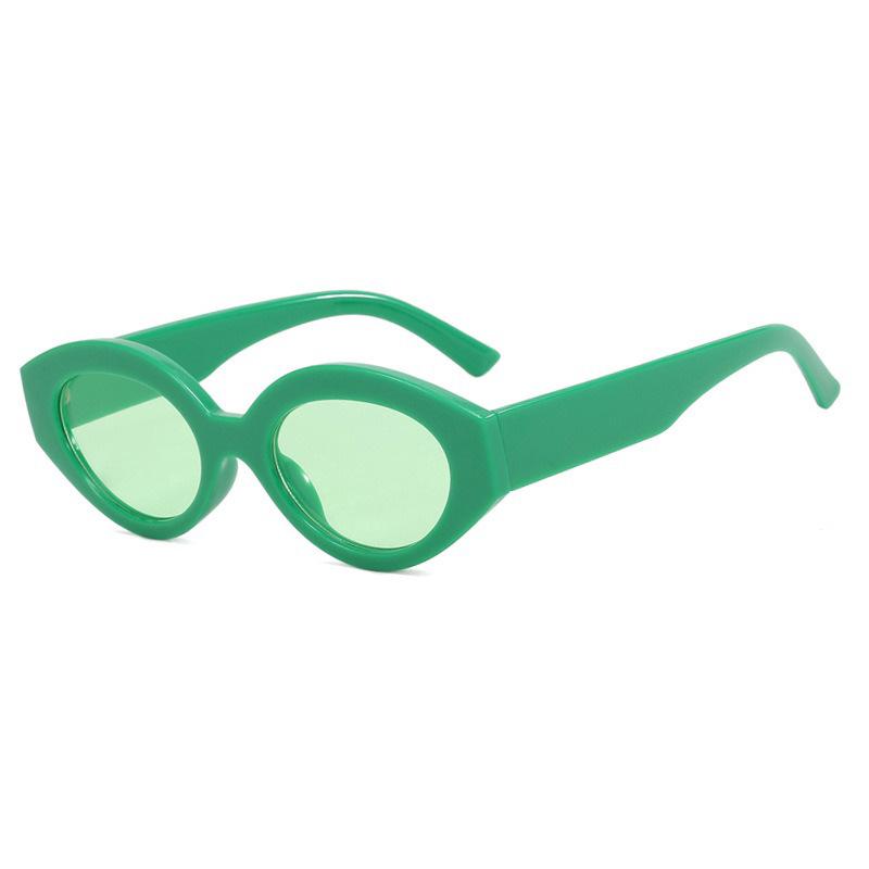 Small Frame Oval Sunglasses Women Men Simple Fashion Cat Eye Sun Glasses Camping Driving Shopping Shade Glasses