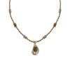 Vintage Brown Natural Stone Pendant Choker Chain Necklace For Women Men Fashion Trendy Grunge Jewelry Accessories Gifts