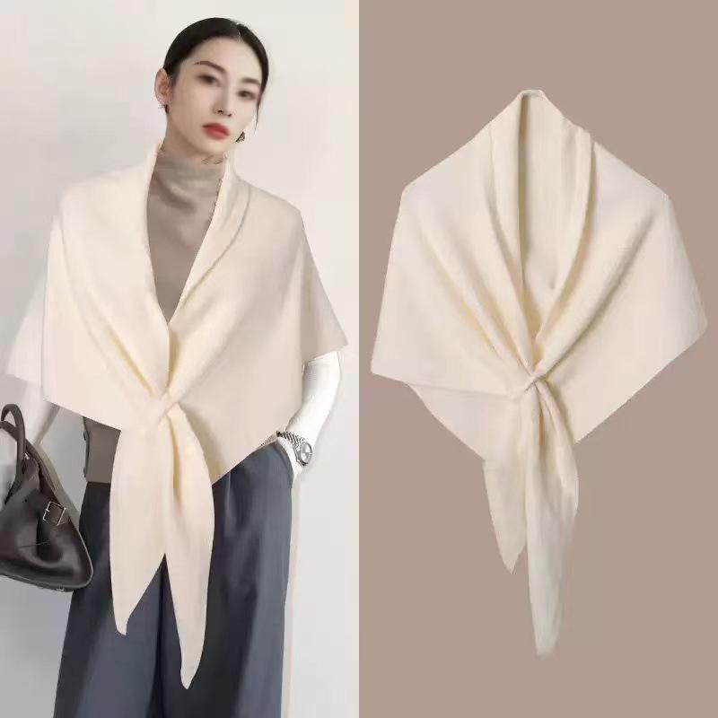 New Version Women’s Neck Wrap • Autumn & Winter Thickened Warm Shoulder Shawl • Female Triangular Knitted Scarf