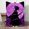 Demon Slayer Shinobu Kocho Blanket Anime Print Soft Throw Blanket Family Parent-child Nap Blanket for Bed Couch Office