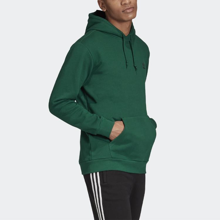 Adidas Originals Trefoil Cotton Hoodie Men Tops Green GD2569