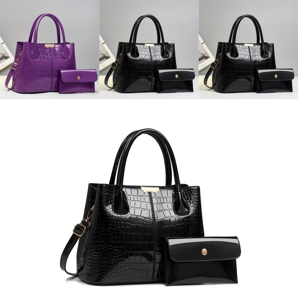 Fashionable Crocodile Pattern Shoulder Crossbody Mother Bag Stylish Pu Handbag For Women Autumn Winter