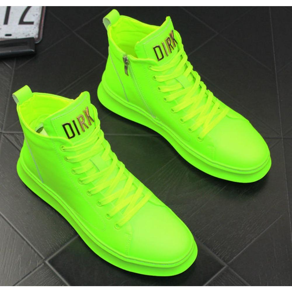 Scarpe da uomo Hip Hop Street Scarpe da tavola in pelle laccata Scarpe casual alte da uomo