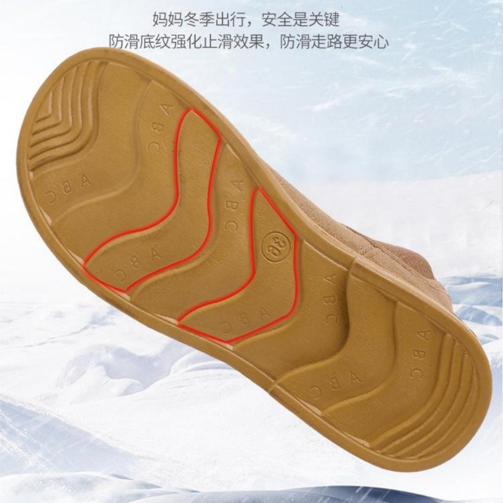 Winter velvet women's cotton shoes warm flat comfortable versatile short boots non-slip snow boots