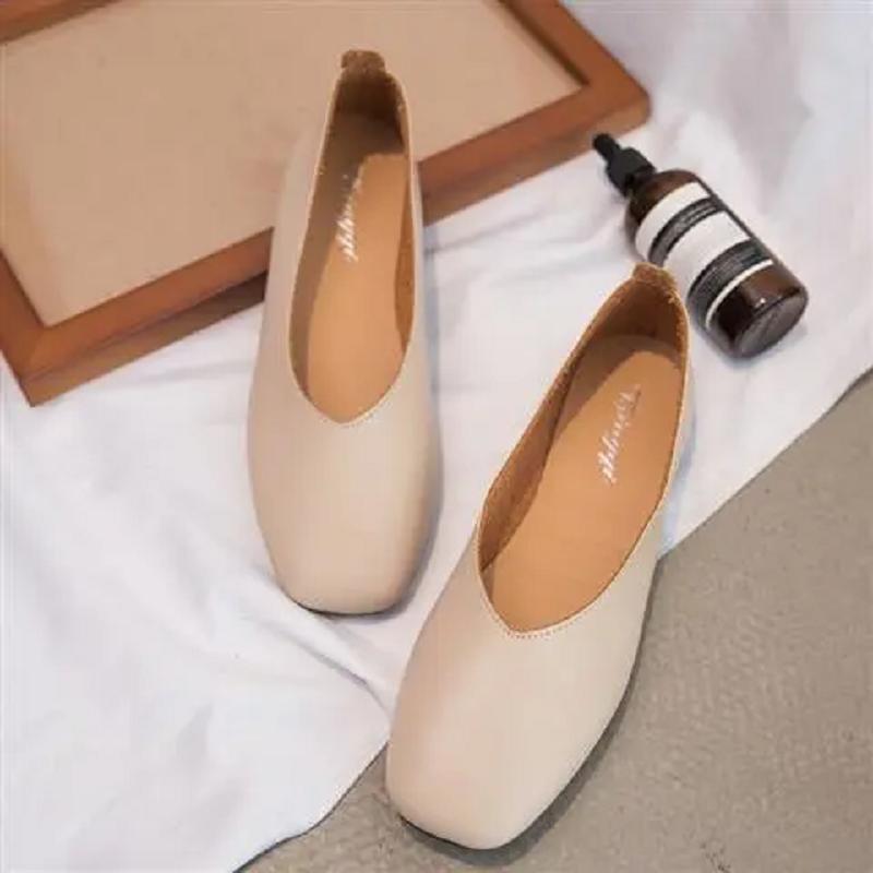 Damenschuhe klassisch leicht braun Komfort Frühling & Sommer Slipper flache Loafer Damenmode schwarze Schuhe ba158