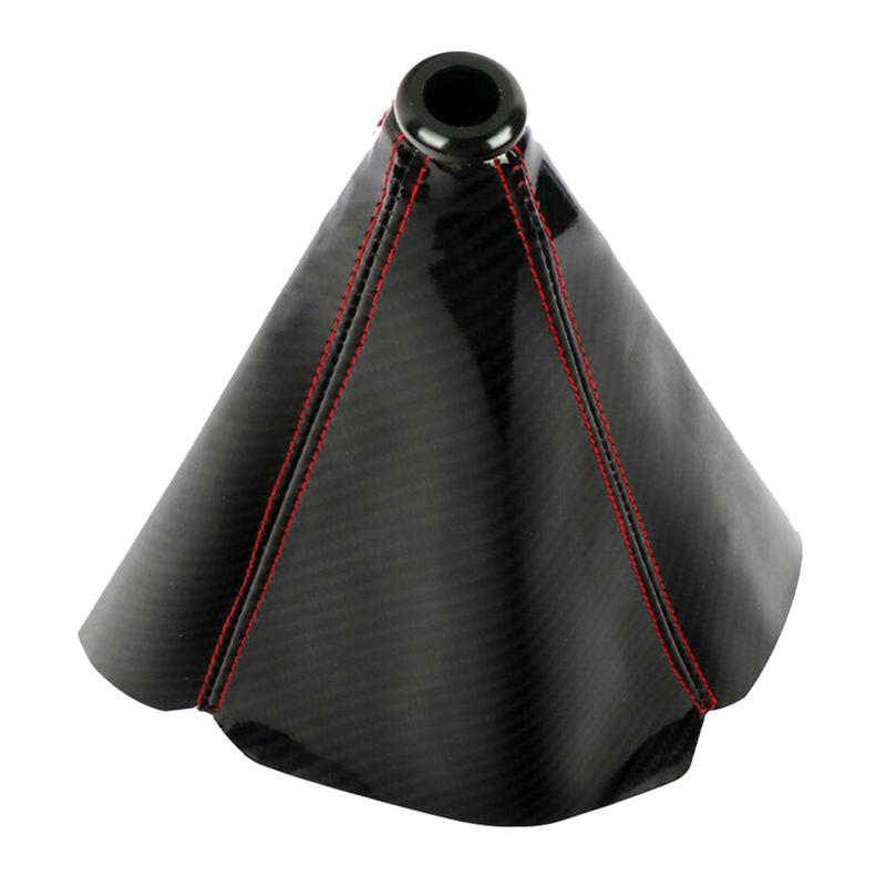 

NEW-JDM Black Carbon Fiber Shift Boot Stitch For Gear Cover Shifter Shift Knob MT AT Spare Parts Accessories Parts