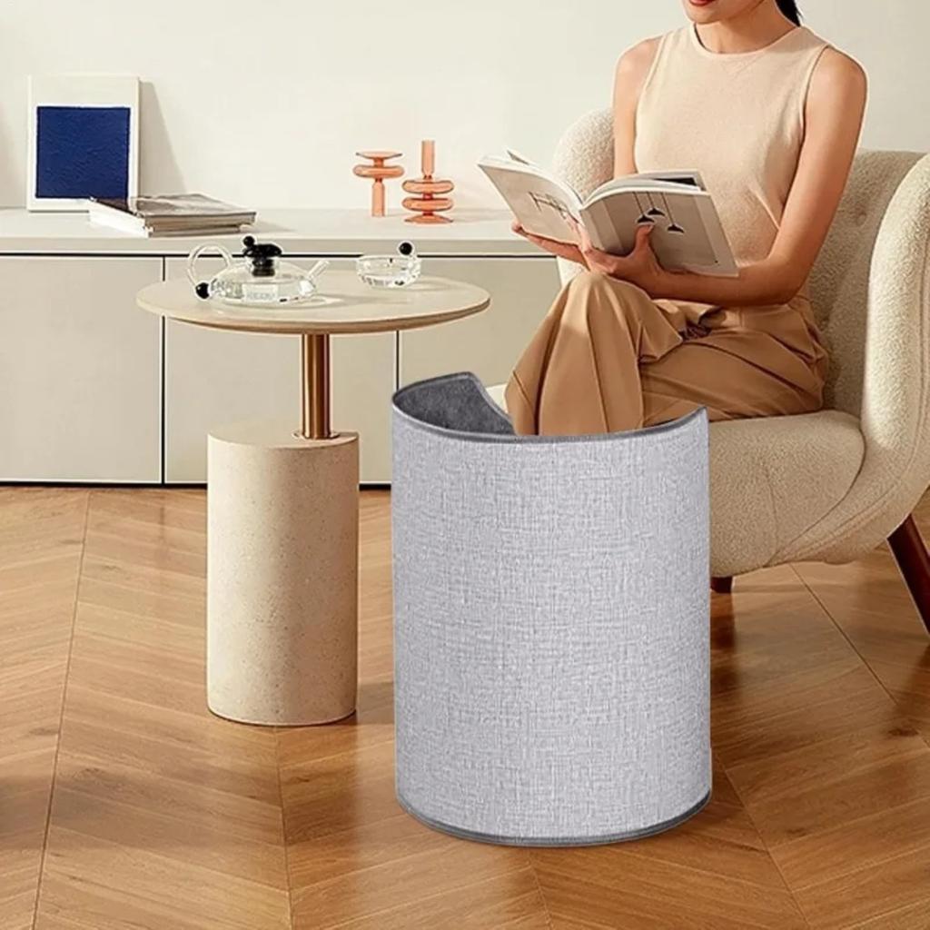 HOMZY Silent Foldable Leg Warmer Pro - Under Desk Electric Foot Heater with Thermostat & Auto Shut Off for Office Home Timer