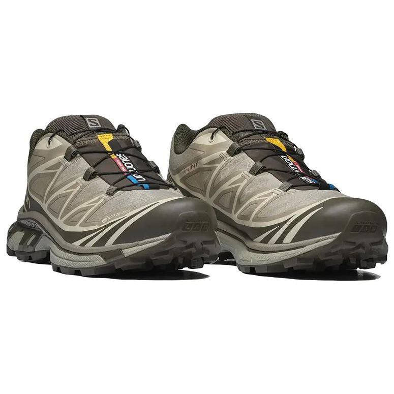 Salomon Xt-6 Gtx Waterproof Low-Top Outdoor Functional Shoes Unisex Shoes Gray Brown 417412