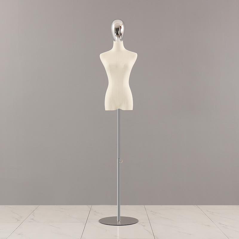 Korean Style Electroplated Female Torso Mannequin for Clothing Display
