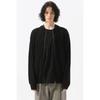 Customellow Black Zip Up Cardigan Round Neck Cwwas25111bkx