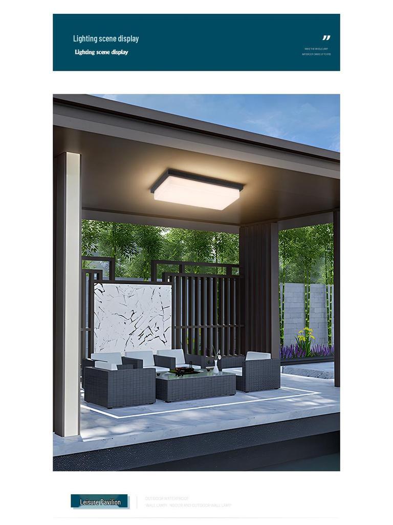 Super Bright Insect-Proof Outdoor Ceiling Light for Greenhouse, Balcony, Corridor, Eaves, Gazebo, Terrace, Foyer