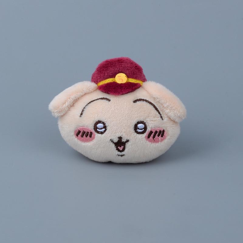 Train Conductor Chiikawa Hachiware Usagi Plush Brooch Toy Stuffed Doll Gift Kids