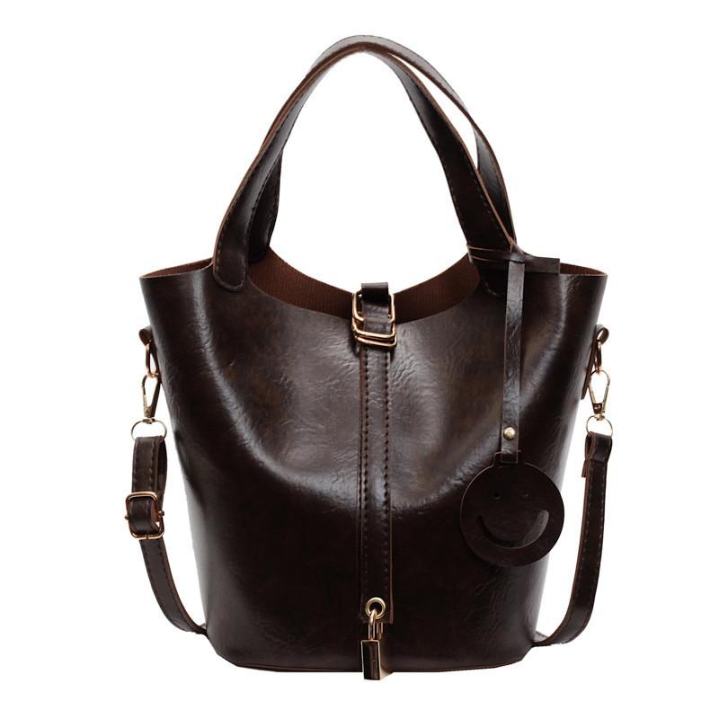 Chic Retro Style Women's Bucket Bag For Fall Casual Crossbody Fashion Accessory