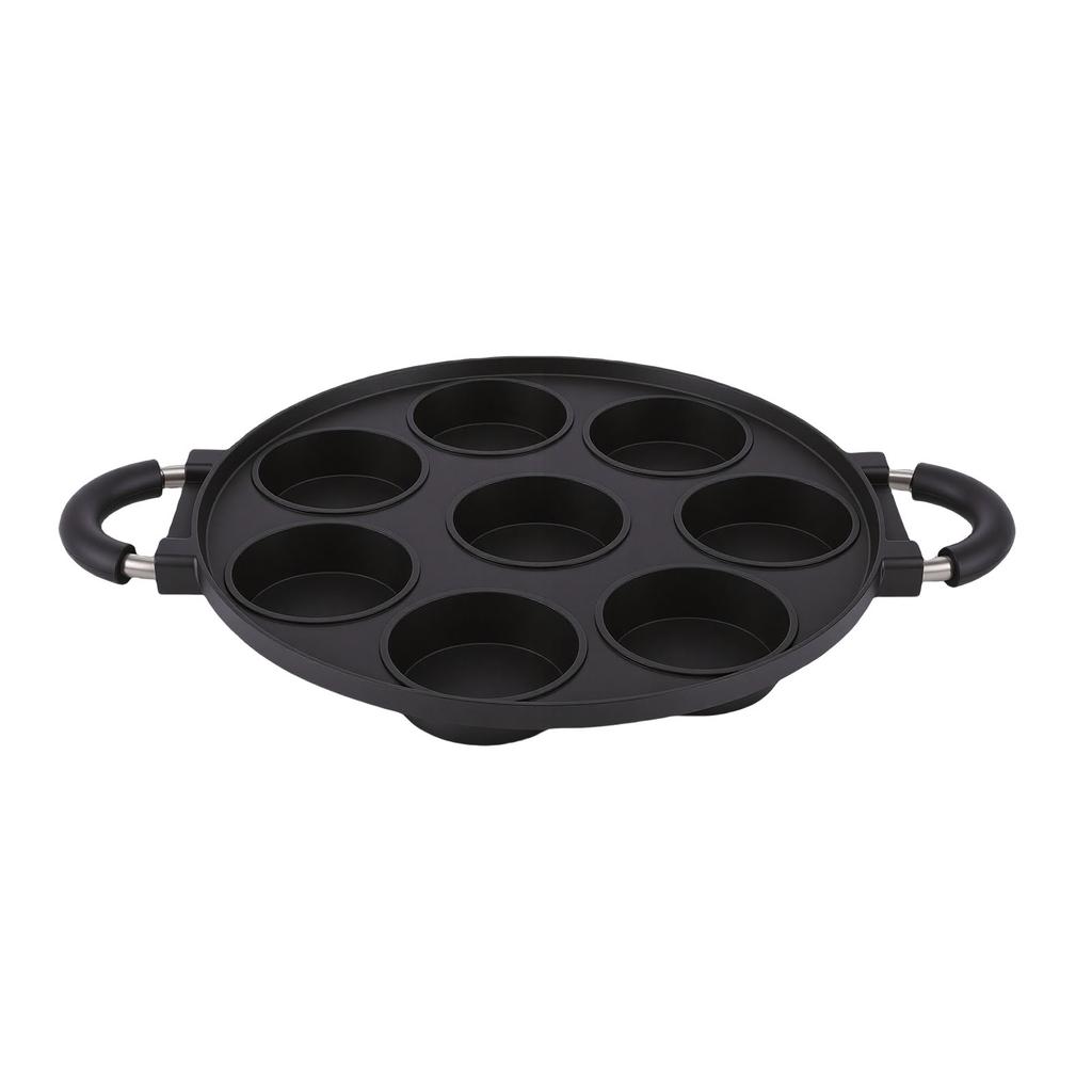 Egg Frying Pan 8 Hole Design Multifunctional Non Stick Egg Pancake Steak Pan for Travel Camping
