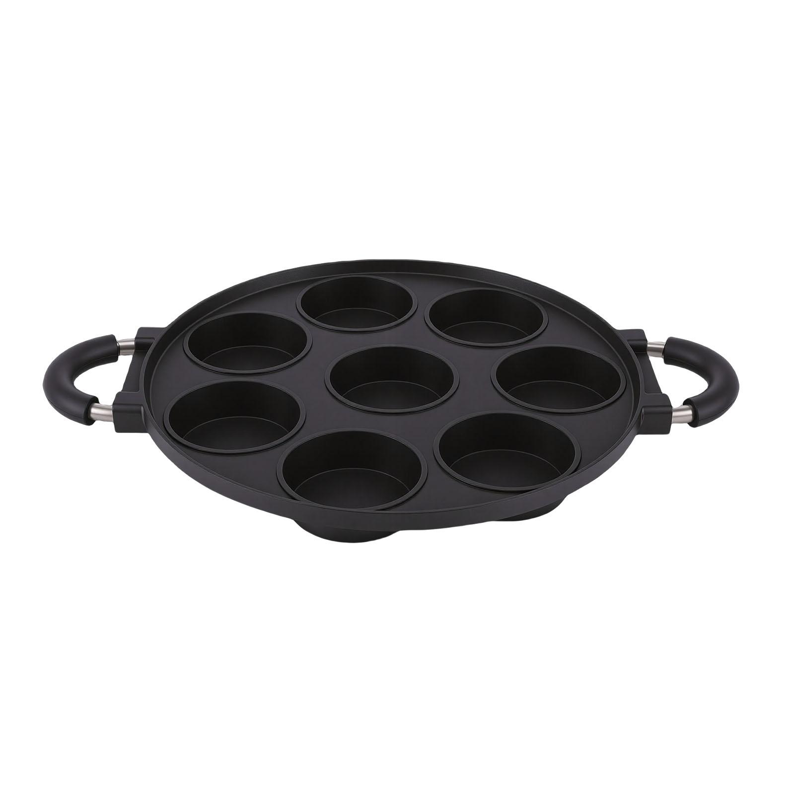 

Egg Frying Pan 8 Hole Design Multifunctional Non Stick Egg Pancake Steak Pan for Travel Camping