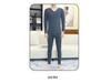 Men's Seamless Thermal Underwear Set - Thin Plaid V-Neck for Autumn/Winter