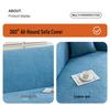 Plush Jacquard Skirted Sofa Cover, Elastic All-Season Fit, Dustproof Cushion Protector