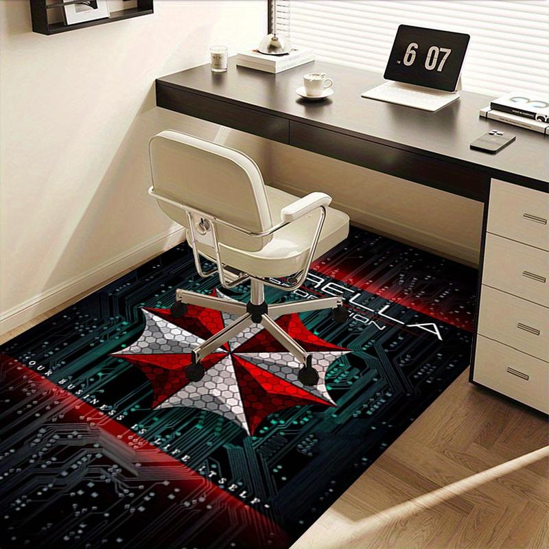 1pc resident Evil Office Carpet Soft Polyester Entrance Carpet Washable Non-slip Machine Washable Indoor Carpet Table Entrance Home Decor Of