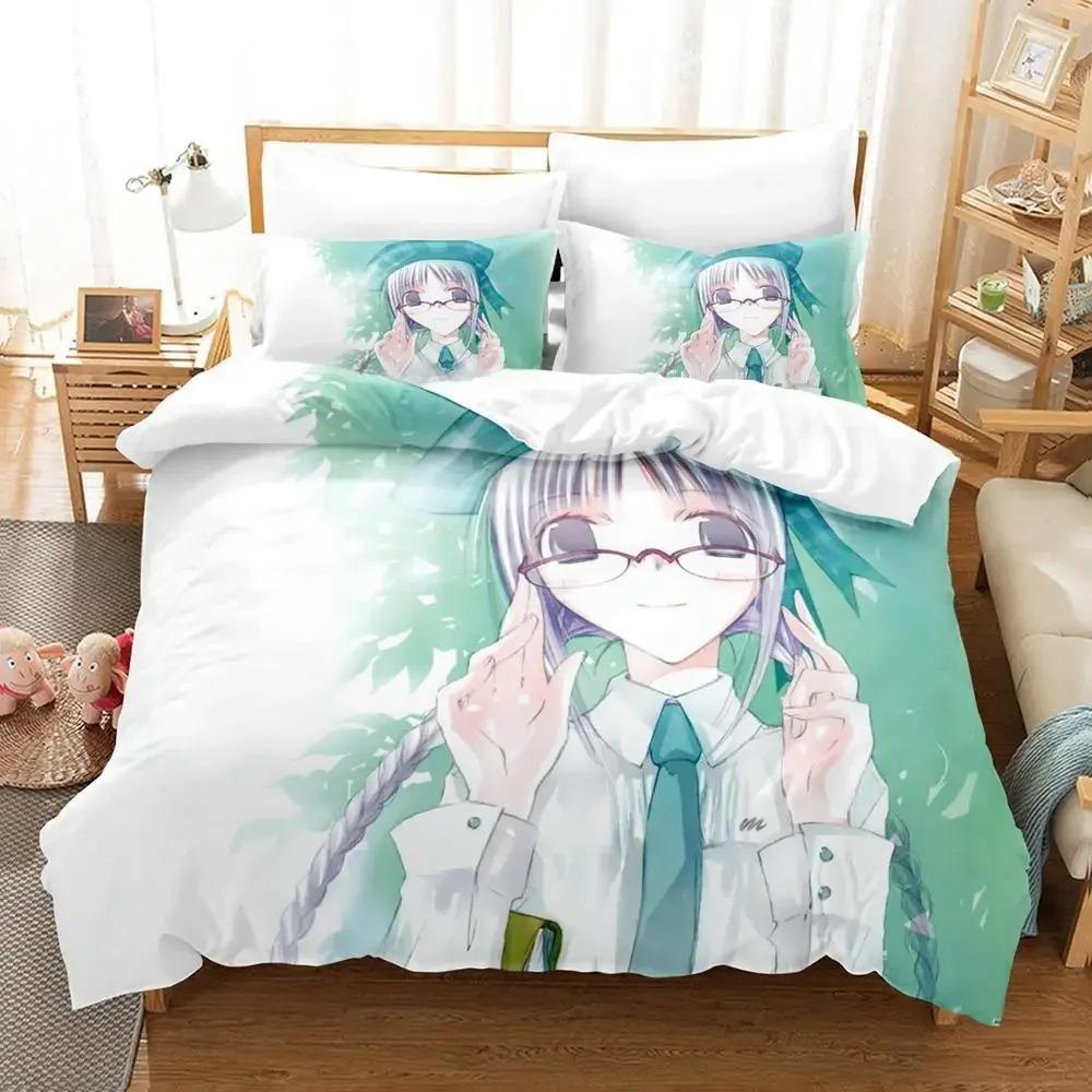 New Bungaku Shoujo Bedding Set Single Twin Full Queen King Size Bed Set Adult Kid Bedroom Duvet Cover Sets Kawaii Bed Sheet Set