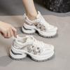 Small Size Platform Silver Fashion Dad Shoes Women's New Versatile Casual Shoes Heightening Lightweight Sports Shoes Trendy Shoes