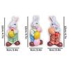 Easter Handcrafted Resin Figurines Colorful Spring Rabbit Decor for Home and Holiday Celebrations