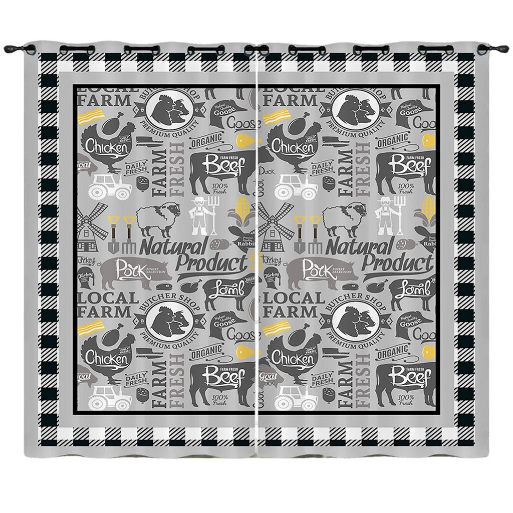 Gardin Resa Husbil Illustration 3D Digitaltryck Mörkläggningsgardin Genomslag