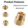 1pcs 1/4 inch High-Pressure Washer Quick Connect Coupler High-Pressure Washer Adapter Connection Accessory (1/4 Internal and External Thread)