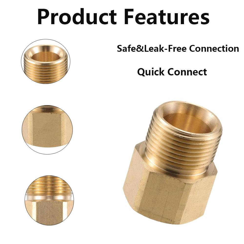 1pcs 1/4 inch High-Pressure Washer Quick Connect Coupler High-Pressure Washer Adapter Connection Accessory (1/4 Internal and External Thread)