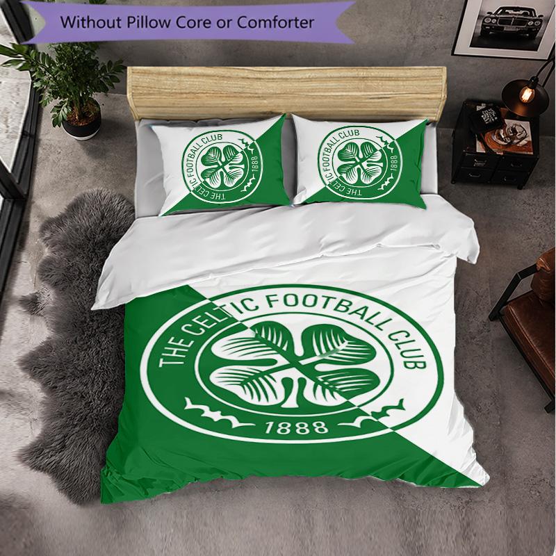 Biancheria da Letto a Tema Celtic FC Set 3 Pezzi Copripiumino Biancheria da Letto Decorativa Per Camera Adolescenti Decorazione Casa
