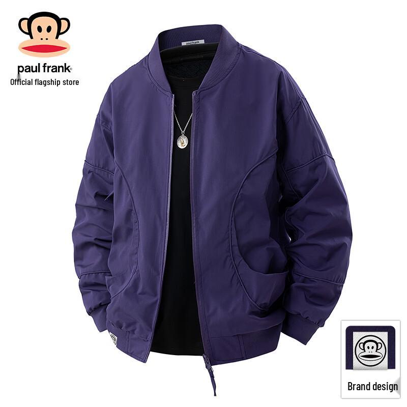 Paul Frank Men's Casual Stand Collar Varsity Jacket