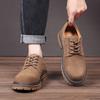 Casual men's thick soled leather shoes Fashionable minimalist design style Outdoor leisure walking office party youth shoes