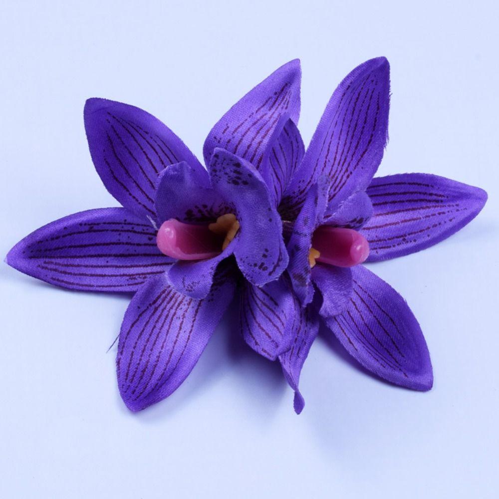 Bohemia Orchid Duckbill Clip Flower Korean Style Hairpins Sweet Simulation Flower Hair Clip  Daily