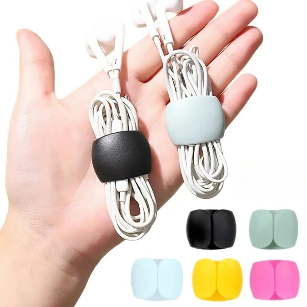 5/10 Pcs Charge Cable Protectors Travel Data Cord Clip Decoration Earphone Charging Cables Storage Buckle Cable Organizer