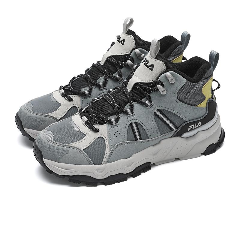 Fila Trek 1S Cómodo Versátil Forro Polar Duradero Zapatillas Casuales de Estilo de Vida de Caña Baja para Hombre Zapatilla Gris Lava Gris Medio F12M442113FLM